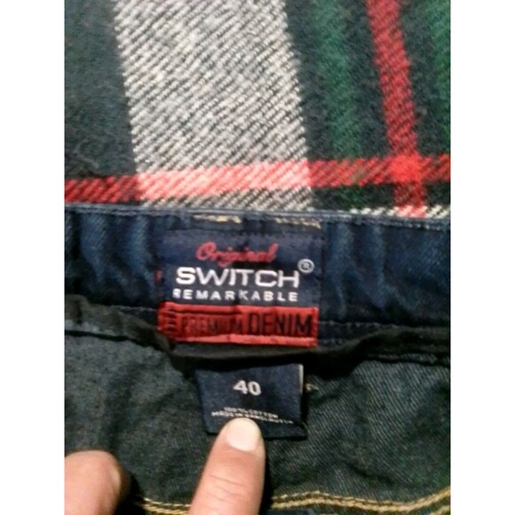 Switch Remarkable Mens Size30 Denim Shorts Whiskering Distressed Paint Splatter - Picture 4 of 6